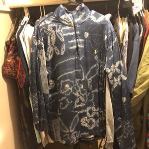 Polo Quarter zip long sleeve tee